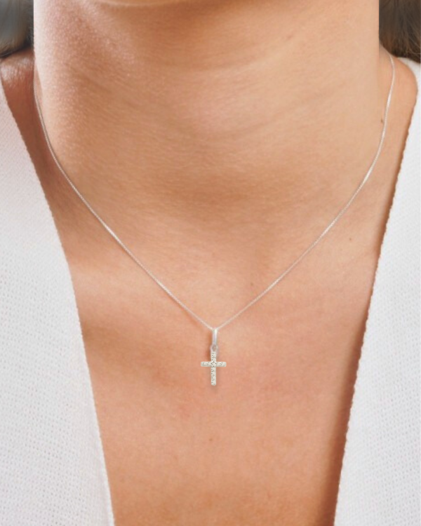 Conjunto BLESSED Crucifixo Cravejado Mini - Imagem 4