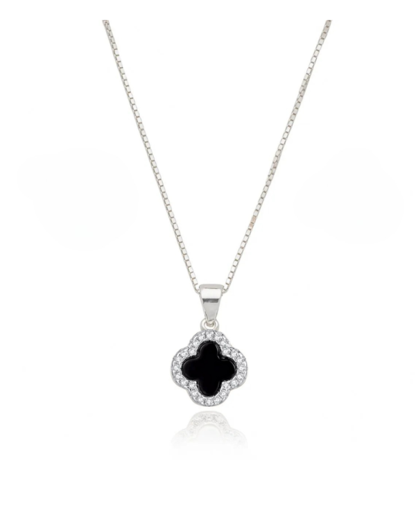 Conjunto Trevo Onix Cravejado - Imagem 2