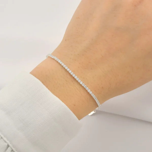 Pulseira Riviera Zircônia 2mm - Imagem 2