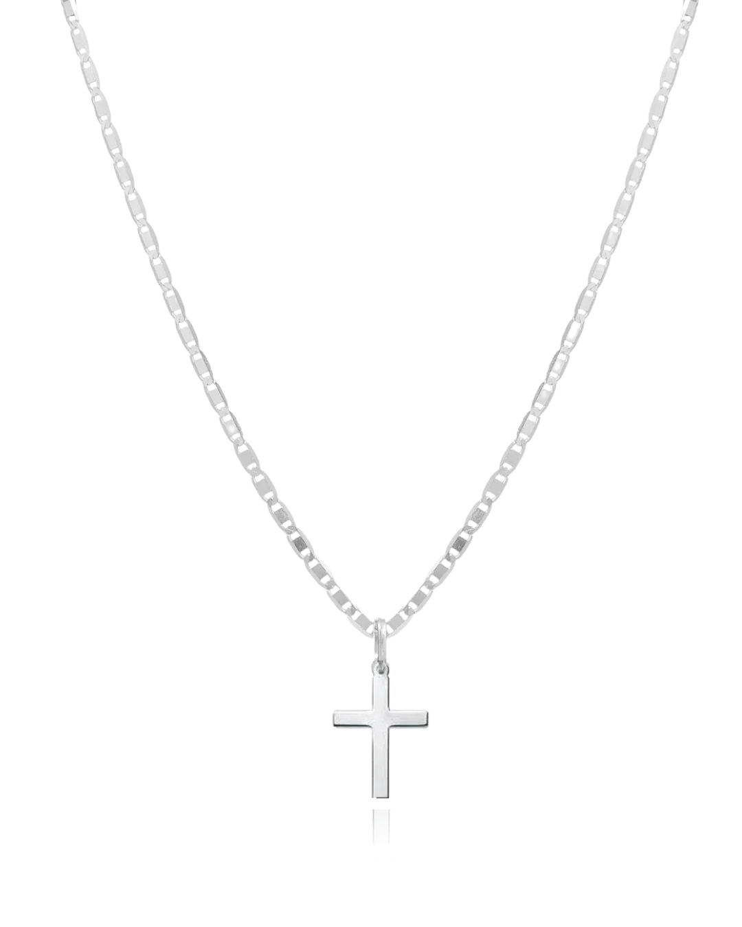 Colar Piastrine Com Crucifixo Minimalista